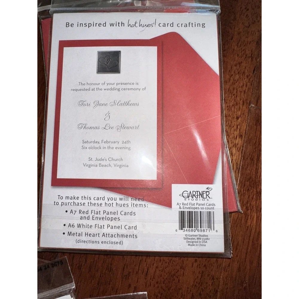 NEW Hot Hues Gartner Studios Envelopes Cards Red Vellum pink Green Folded Flat